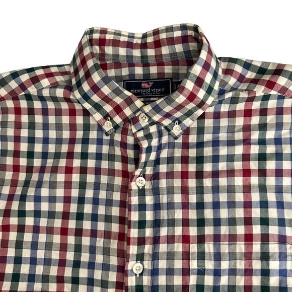 Vineyard Vines Murray Shirt Gingham Checkered Long Sleeve Button Front Size Md - Picture 1 of 5